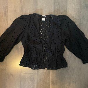 Aritzia Wilfred - La Boheme Collection black blouse XS